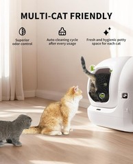 PETKIT PuraMAX Self Cleaning Cat Litter Box Automatic 76L with Trash Bags & Mat