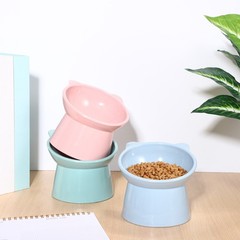3Pcs Reusable Raised Cat Food Bowls Ergonomic Tilted Design for Cats