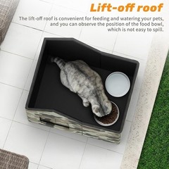 Outdoor Cat House Waterproof Portable Easy Assembly Insulated Shelter Cats Dogs