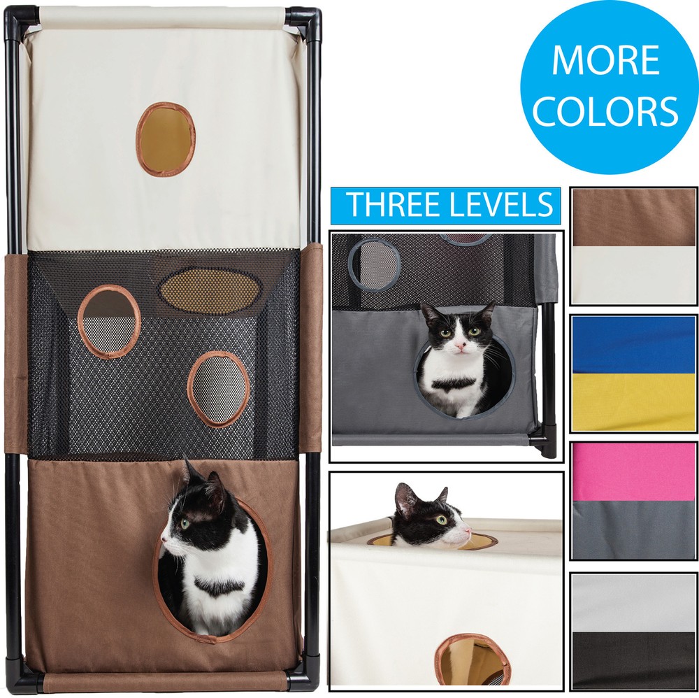 Pet Life Obstacle Soft Folding Sturdy Play-Active Travel Collapsible Cat House