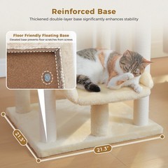 PAWZ Road Multi-level Cat Tree for Large Cats Cat Tower with Top Large Perch Bed