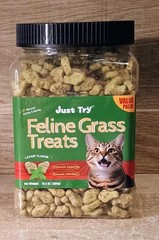 Just Try 13.4 OZ Treats for Indoor Cats Hairball Control Natural Catnip & Barley