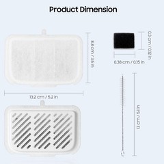 12 PCS Upgraded Pet Cat Kit Water Fountain Filters Unit Rect Fit For MAX 105 …