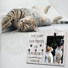 KINGNOW Pet Picture Frame Cat or Dog 4×6 inches, Memorial Design 3