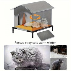 Waterproof Outdoor Pet House Cat Dog Shelter Warm Foldable Bed Puppy Kennel