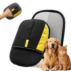 Tumkew Pet Hair Removal Glove for Dogs & Cats, Large 1-Pack, Black-yellow