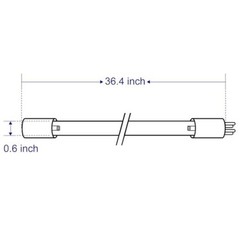 HQUA-OWS-12L 40W Germicidal UV Tube, 2 Pack