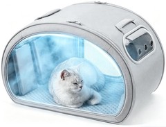 Cooling Dog House,with Cooling Mat for Small Dogs,Cat Bed,M,Gray