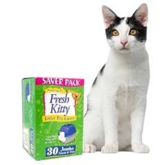 30 Count Litter Box Liners Super Thick, Durable, Easy Clean Up Jumbo Scented,…