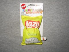 Spot Fun Food Kitty Chips-LAZY-Play Crinkle Kitties Catnip Toy Pet Cat Toy NEW