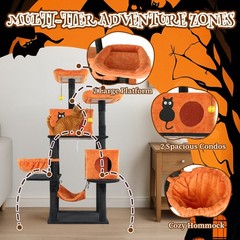 Gothic Cat Scratching Post Indoor 8 Style Activity Ghost Face Halloween House
