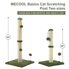 MECOOL Cat Scratching Post Premium Basics 22 inches for kitten, Cactus Green