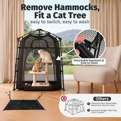 Catio Outdoor Cat Enclosure Pop up Cat Tower Tent Cat Playpen w/Breathable Mesh