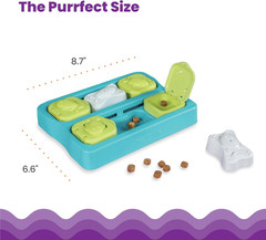 Kitty Cube Interactive Treat Puzzle Cat Toy, Blue (Pack of 12)