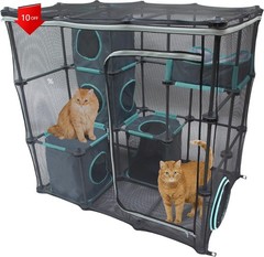 NEW,Outdoor Catio Furniture and Play Kits for Cats, Outdoor Mega Kit！