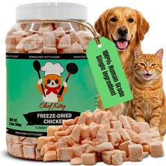 Freeze Dried Chicken Cat Treats | Healthy Dog Food Toppers 100% Human Grade |…