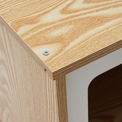 50*29*40cm Wood Cat House TV Shaped Cat Cabinet Nightstand Cat Shelter Load 75kg