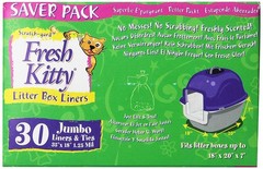 30 Count Litter Box Liners Super Thick, Durable, Easy Clean Up Jumbo Scented,…