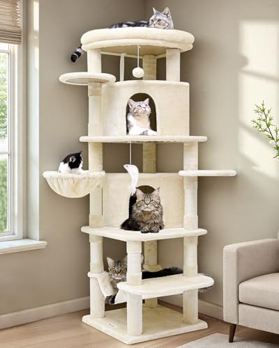 Globlazer C66 Corner Cat Tree for Large Cats, 66inch Tall Cu