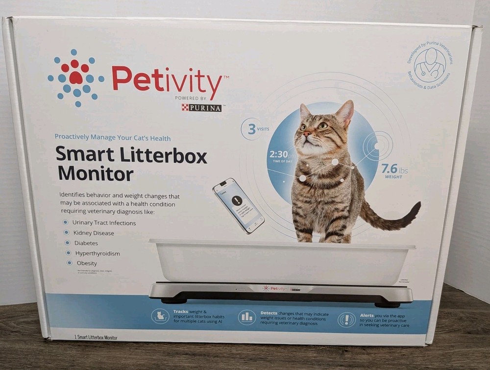 Purina Petivity Smart Litter Box Monitor Cat Weight Scale Health Tracker App NEW