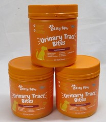 Lot of 3 – Zesty Paws Urinary Antioxidant Bites for Dogs 90 pcs Chicken EXP 5/26
