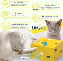 Smart cat electric toy, USB charging, upgraded mole cat interactive game.