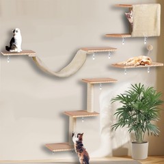 Sublimei Cat Shelves For Wall Solid Wood Cat Wall Furniture Cats House Bed
