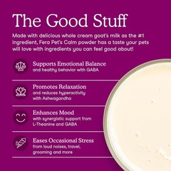 Goat Milk Calming Supplement for Dogs & Cats Ashwagandha, LTheanine, & Pass…