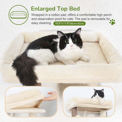Globlazer Cat Tree Tower with Scratching Post for Indoor Cats, 53inch Tall Plush