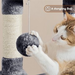 42in Cat Tree Tower for Indoor Cats, Kitten House w/Large Perch&Scratching Posts