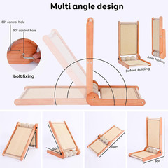 Cat Scratcher, 23.6 Inch L Shape Foldable Cat Scratching Post Pads Wall and Couc