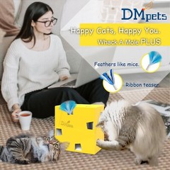 Smart cat electric toy, USB charging, upgraded mole cat interactive game.