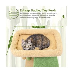Globlazer Large Cactus Cat Tree Tower, 70in Tall Heavy Duty Green Cat Tree fo…