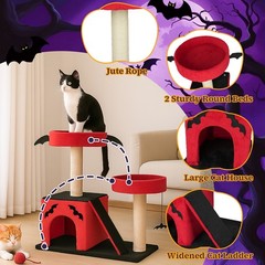 Gothic Cat Scratching Post Indoor 8 Style Activity Ghost Face Halloween House