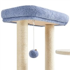 35in Cat Tree with Space Capsule Cat Furniture with Hanging Ball Scratch Post