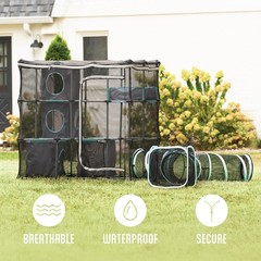 NEW,Outdoor Catio Furniture and Play Kits for Cats, Outdoor Mega Kit！