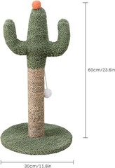 Cat Scratching Post Cactus 23.6” Cat Tree Tall Scratcher for Indoor