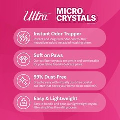 Ultra Micro Crystals Cat Litter – 99.9% Dust Free, Soft on Paws, Fragrance Fr…