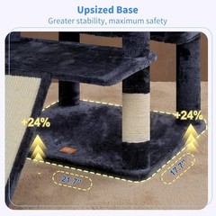 Tall Cat Tree Large Cat 80-inch Multi-Level Cat Tower Indoor Cats W/ Large