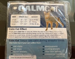 Calming Coat Anti-anxiety & Calming Coat For Your Cat Kitty Medium Safe Gray
