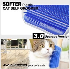 2-PACK Corner Cat Self Groomer Grooming Tool Hair Removal Comb Brush w/ Catnip