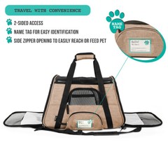 Cat Dog Pet Carrier Bag Travel Comfort Bag Case Airline Approved Soft Sided Mesh