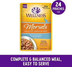 Wellness Healthy Indulgence Morsels Adult Wet Cat Food, Natural, Protein Rich, G