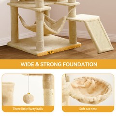 75 Inches Indoor Cat Tree Tall Cat Tower for Large Cats 20 lbs Cat Condo