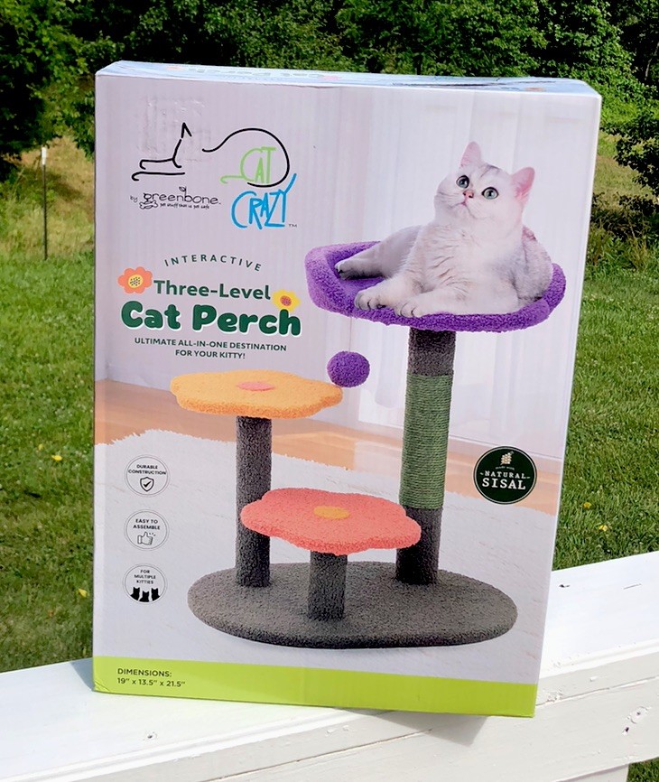 Green berry interactive three-level cat perch ultimate all-in-one for your kitty