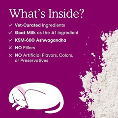 Goat Milk Calming Supplement for Dogs & Cats Ashwagandha, LTheanine, & Pass…
