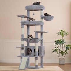 Tall Cat Tree Large Cat 80-inch Multi-Level Cat Tower Indoor Cats W/ Large US