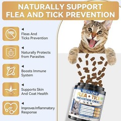 Flea and Tick Prevention for Cats, 200 Soft Chews for Fleas Treatment for Cat…