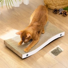 Double Sided Cat Scratcher Cardboard Scratch Pad with Catnip Included