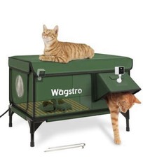 🐱🔥 Wagstro XL 26in Heated Outdoor Cat House Green – NEW IN BOX